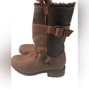 Ugg Oregon stout moto brown leather boots